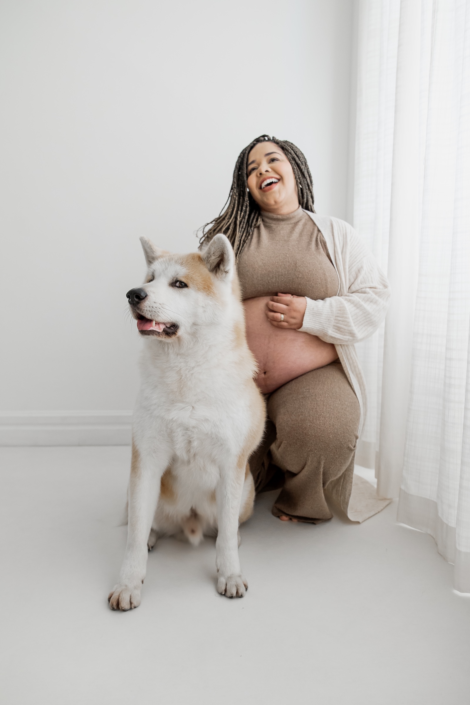 Ensaio gestante em estúdio — L.A. Foto Estúdio, Barra da Tijuca, RJ